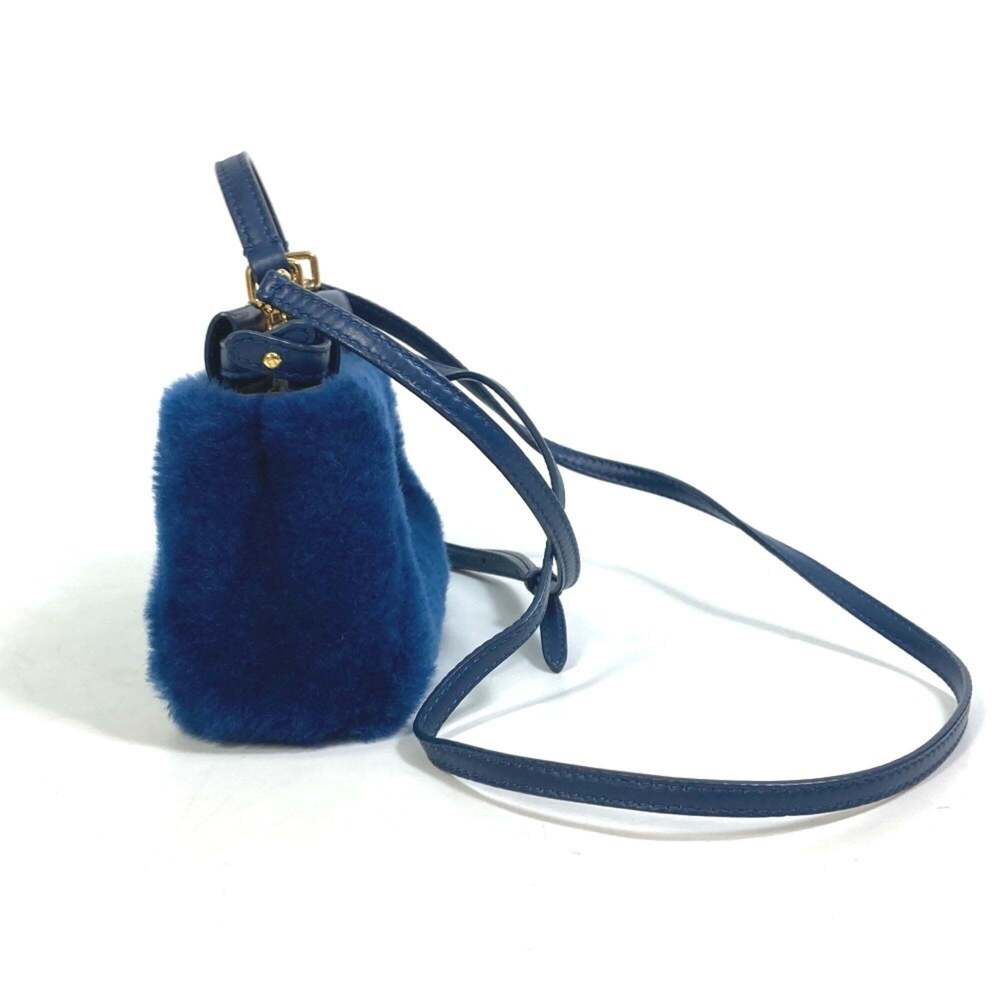 FENDI Blue Leather Peekaboo Shoulder Bag - Picture 11 of 12